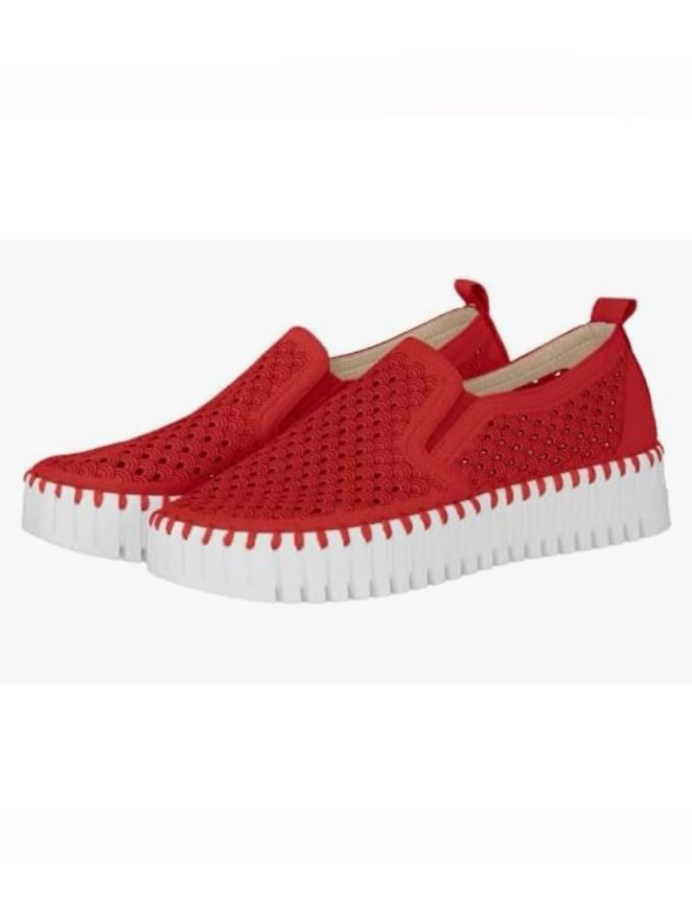 Ilse Jacobsen Tulip Loafer Flats in Deep Red Size 40/ 10 ~ Excellent